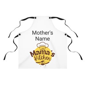 Personalized Mama&#39;s Kitchen Apron, Cooking Gift for Moms, Chef Apron, Cute Kitchen Decor, Mother&#39;s Day Gift