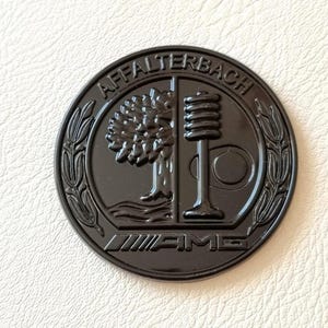 AMG Affalterbach Logo Badge 6.5cm – Black Emblem Sticker for Mercedes | Car Accessories