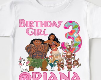 Disney Moana Birthday Shirt, Family Birthday Matching Tee, Moana Birthday Girl Shirt, WDW Birthday Trip Sweater,Disney Moana, Comfort Color®