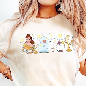 Watercolor Disney Belle Princess Shirt, Beauty and the Beast Tee,Tale as old as time, Girly aesthetic Disney Girls trip tee, Comfort Colors®