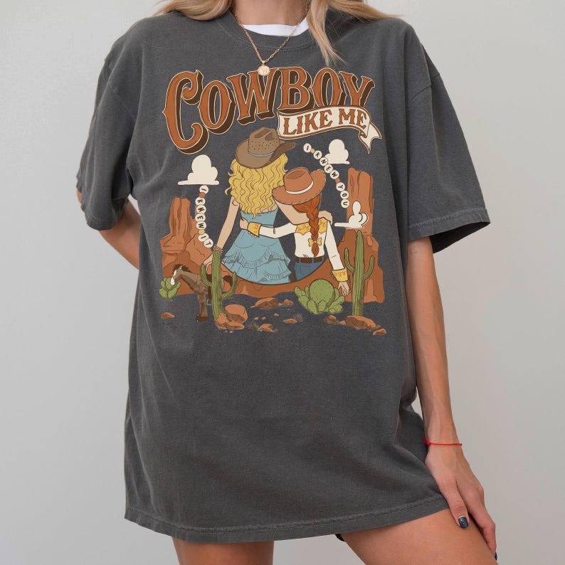 Cowboy Like Me Shirt, Vintage Western Jessi Toy Story 5, Retro Cowgirl Graphic Gift For Music Fan, Toy Story Lover T-shirts, Comfort Colors® image 2