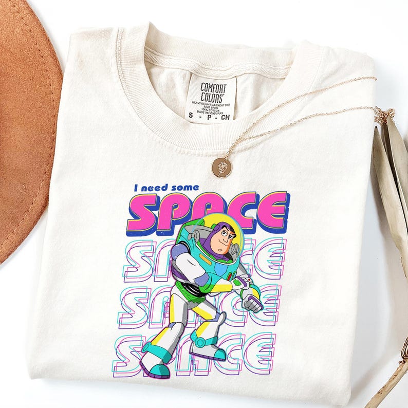 Buzz Lightyear Shirt, I Need Some Space Tee, Toy Story Shirt, Retro Space Graphic Tee,Funny Disney Trip Tee, Unisex Cartoon, Comfort Colors® image 3