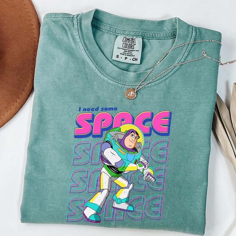 Buzz Lightyear Shirt, I Need Some Space Tee, Toy Story Shirt, Retro Space Graphic Tee,Funny Disney Trip Tee, Unisex Cartoon, Comfort Colors® image 5