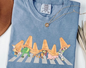 Comfort Colors® Toys Crossing T-Shirt, Toy Story Shirt, Toy Story Character T-shirt, Disney Family Trip Tees, Retro Disney Toy Story T-shirt