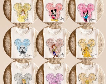 Disney All Characters shirt, Princess, Winnie, Mickey, Woody, Simba T-Shirt, Christmas Gifts