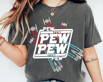 Funny Star Wars Pew Pew Shirt: Galaxy's Edge Comfort Colors Tee