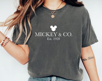 Comfort Colors® Mickey & Co T Shirt, Mickey and Co. est. 1928 Shirt, Unisex Tee, Mickey And Friends Shirts, Disney Trip Shirt, Disney Shirts