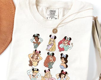 Disney Princess Shirt, Watercolor Princess T-shirt, Disney Trip T-Shirt, Cute Disney Princess T-shirts, Disneyworld Princess Comfort Colors®