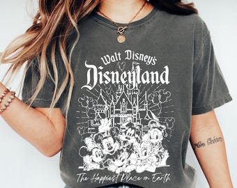 Vintage Disneyland Resort Comfort Colors® Shirt, Retro Disneyland Parks Shirt, Magic Kingdom Shirt, Disney Family Shirts, Disneyworld Shirts