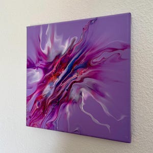 original 8x8in acrylic abstract painting