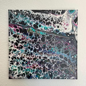 original 8x8in acrylic abstract painting