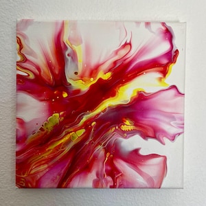 original 8x8in acrylic abstract painting