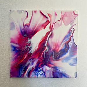 original 8x8in acrylic abstract painting