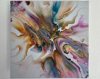 シルエットの抽象画 アクリル画 オリジナルの6 x 6インチのアクリル抽象画 - Etsy 日本