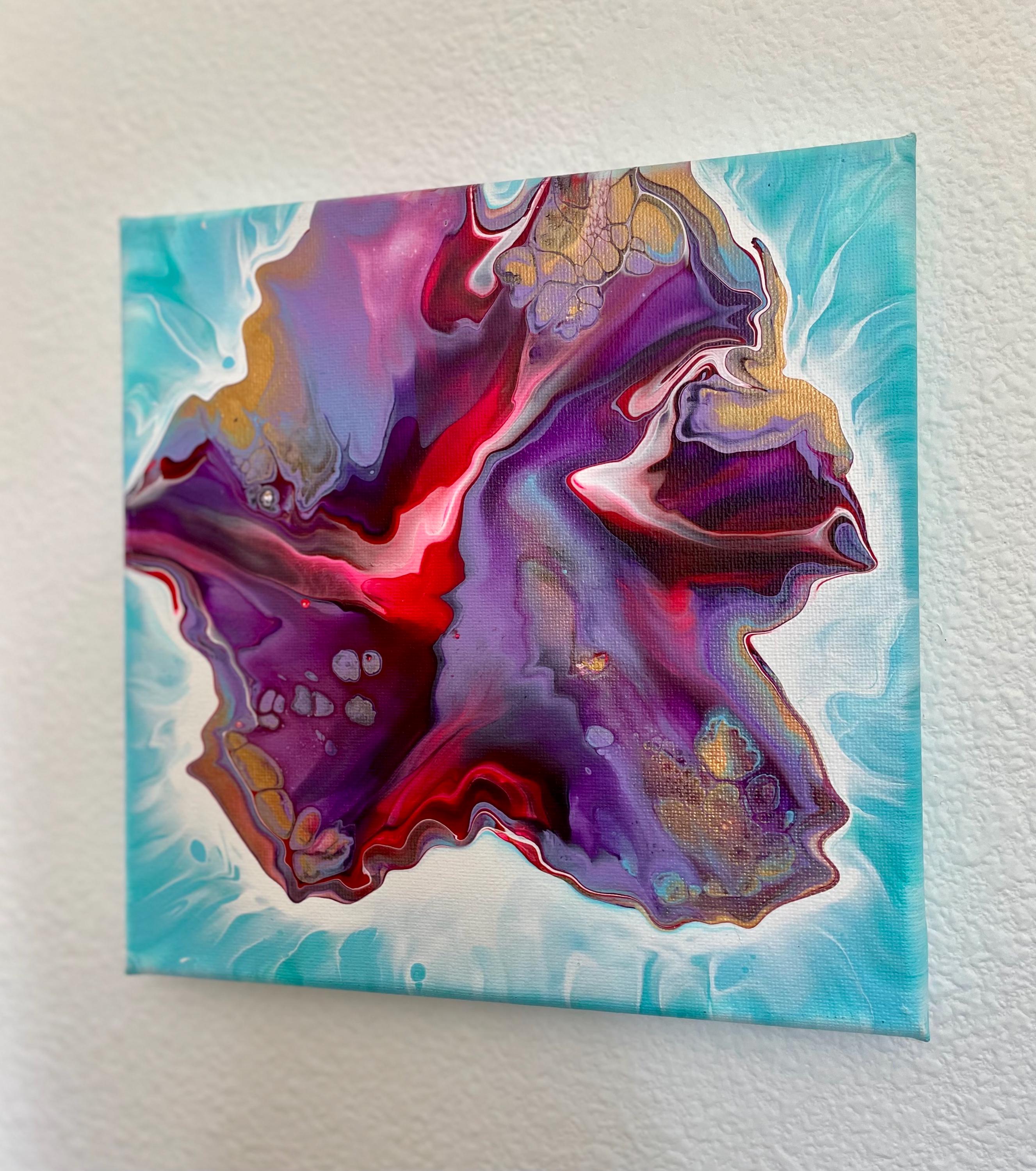 オリジナルの8 x 8インチのアクリル抽象画 - Etsy 日本