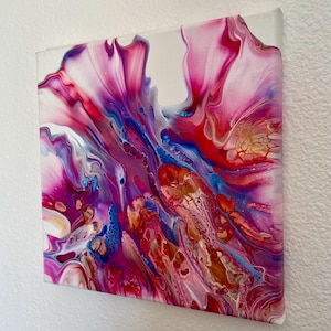 original 8x8in acrylic abstract painting