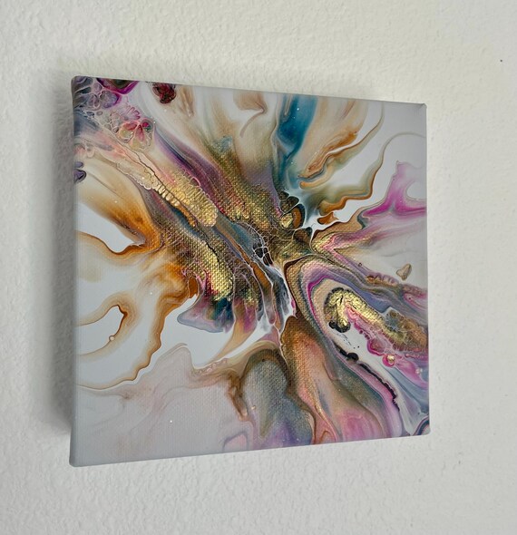 オリジナルの6 x 6インチのアクリル抽象画 - Etsy 日本