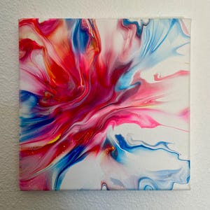 original 8x8in acrylic abstract painting