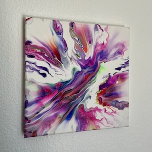 original 8x8in acrylic abstract painting
