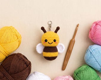 Amigurumi Bee Crochet Pattern | Bee Keychain PDF | Beginner Friendly Amigurumi | Cute Bug Plush Tutorial | Digital Download