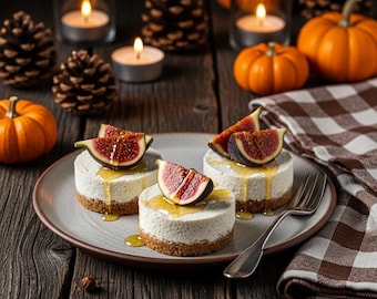 No Bake Ricotta Mini Cheesecakes Recipe | Easy Dessert (PDF Pattern)