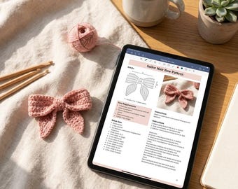 Sailor Hair Bow Crochet Pattern | Easy PDF Digital Download | DIY Hair Accessories | Beginner Friendly Bow