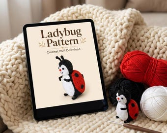Mini Ladybug Crochet Pattern | Backpack Charm Amigurumi | Quick Craft Fair Make | Digital Download PDF