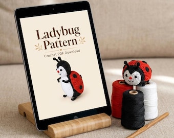 Ladybug Crochet Pattern | Easy Amigurumi Keychain PDF | Mini Bug Digital Download | Beginner Tutorial