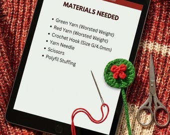 Fast Christmas Crochet Pattern | Scrap Yarn Holiday Bookmarks | Cozy Craft | Beginner Bundle | Digital Download