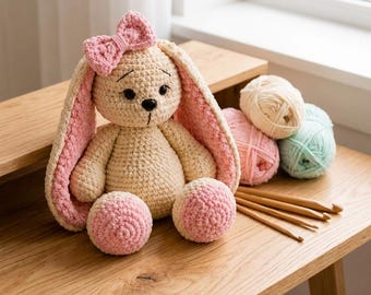 Amigurumi Bunny Crochet Pattern | Soft Plush Rabbit Toy PDF | Digital Download | Easy Baby Shower Gift | Cozy Nursery Decor Tutorial