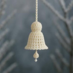 Julklockeprydnad: Mysig lantlig virkad - Spetsdesign