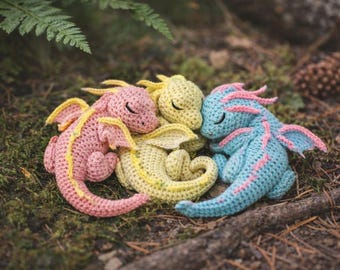 Mini Crochet Dragon Pattern PDF, Amigurumi Fantasy Toy, Cute Tiny Dragons, Beginner Friendly, Digital Download for Gifts & Decor