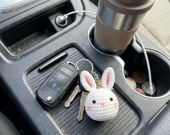 Easter Bunny Crochet Pattern | Backpack Charm Digital Download | Mini Amigurumi Keychain PDF | Easy Spring Craft Pattern