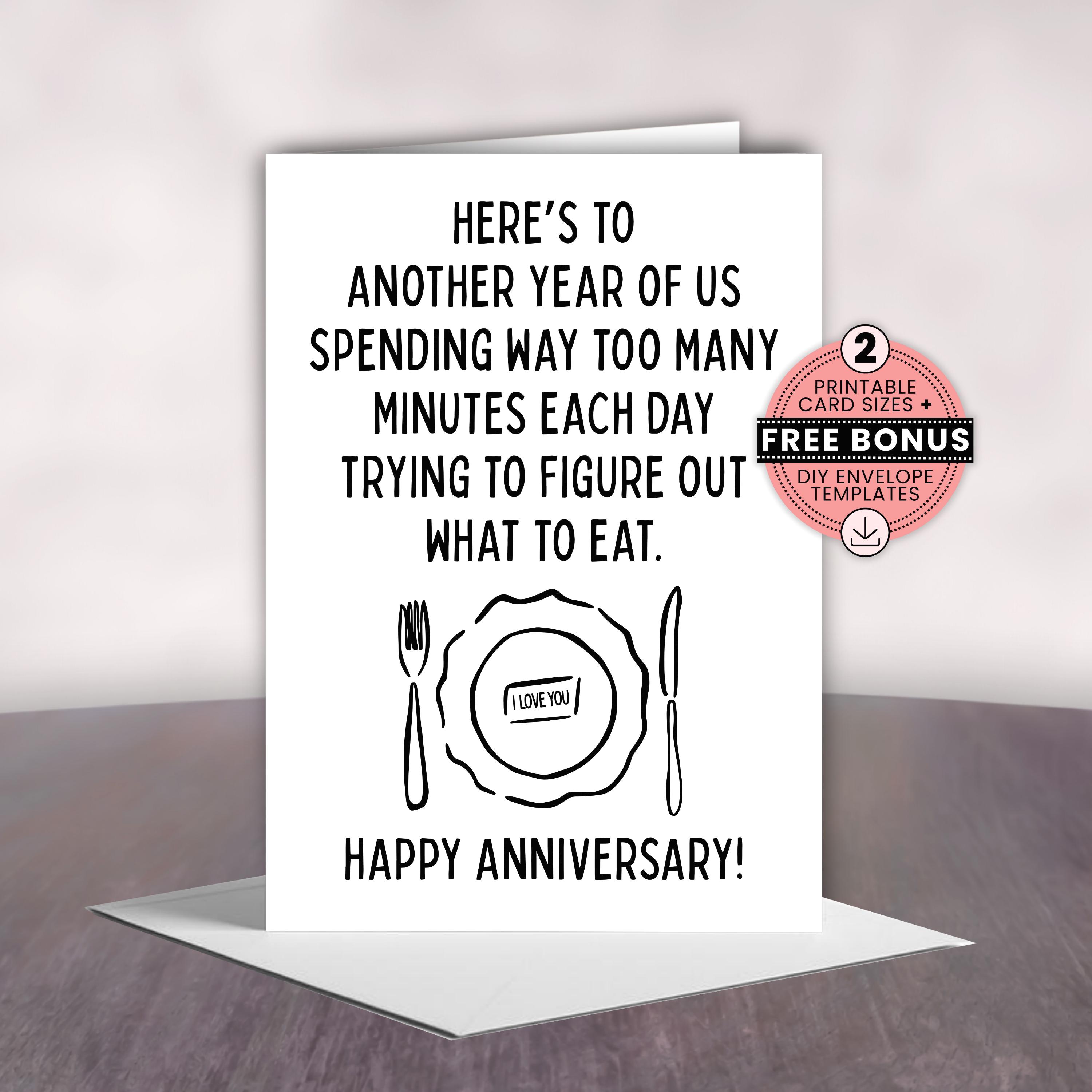 Funny Anniversary Card Printable Gift for Wife or Husband, FREE ...