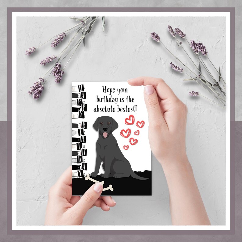 Cute Dog Birthday Card | Printable Pet & Animal Lover Gift, Free ...