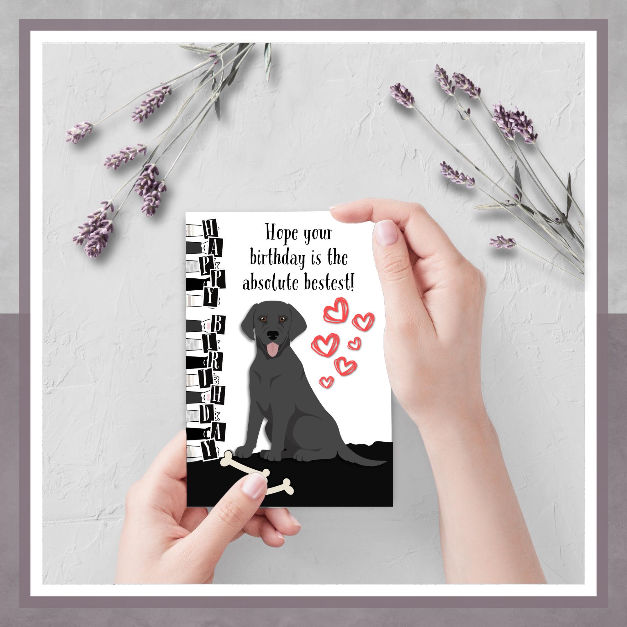 Cute Dog Birthday Card | Printable Pet & Animal Lover Gift, Free ...