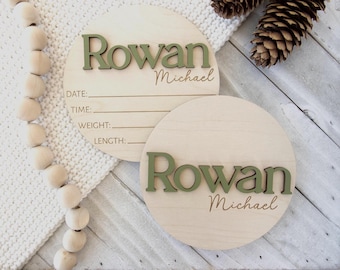 Custom Baby Arrival Announcement Sign, Baby Name With Birth Stats, Baby Name Reveal, Personalized Baby Announcement Sign, Sign for Hospital
