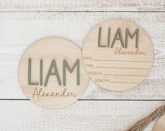 Custom Baby Arrival Announcement Sign, Baby Name With Birth Stats, Baby Name Reveal, Personalized Baby Announcement Sign, Sign for Hospital