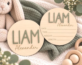 Custom Baby Arrival Announcement Sign, Baby Name With Birth Stats, Baby Name Reveal, Personalized Baby Announcement Sign, Sign for Hospital
