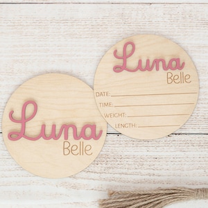 Birth Announcement Sign For Hospital, Baby Name Sign, Birth Stats Baby Announcement Sign, Newborn Name Wood Sign, Name Plate