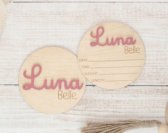 Custom Baby Arrival Announcement Sign, Baby Name With Birth Stats, Baby Name Reveal, Personalized Baby Announcement Sign, Sign for Hospital