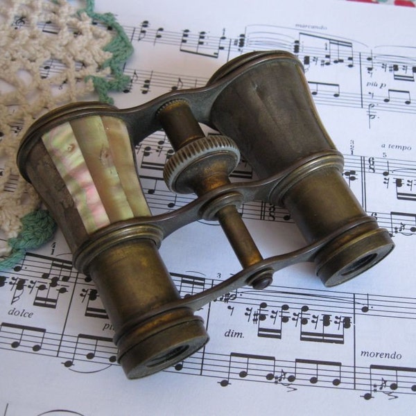 Brass opera glasses