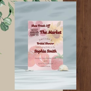 Bundle Shower nuptiale : thème du marché, modèles modifiables (téléchargement numérique)