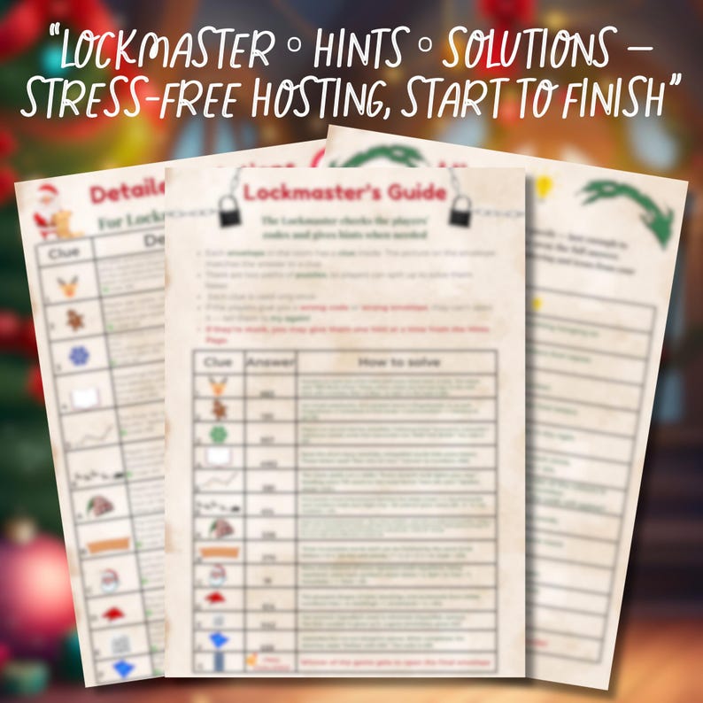 Printable Christmas Escape Room Game – Save Santa DIY Puzzle Kit | At ...