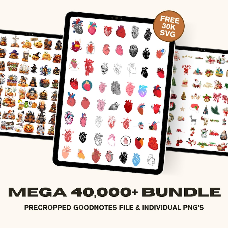 Goodnotes Sticker Bundle, 40000+ PNG Stickers, 30000+ Svgs (digital ...