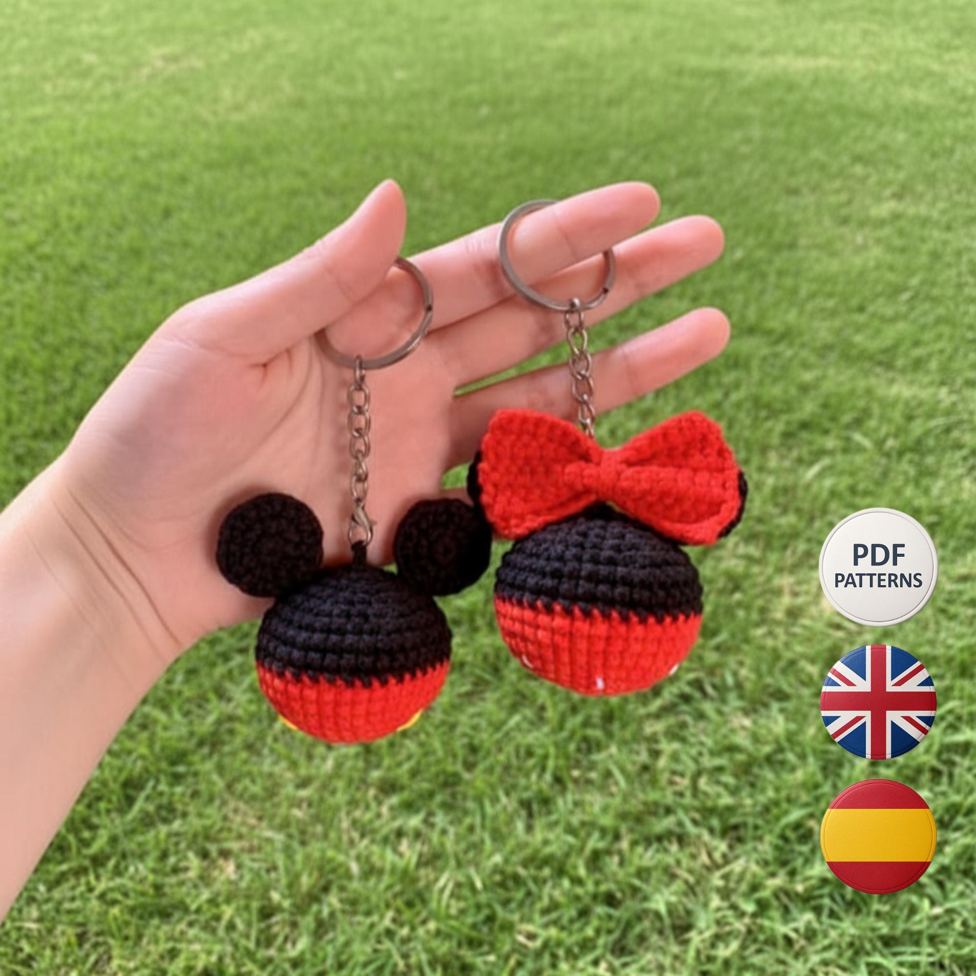 30 Creative Paper Crochet Ideas for Playful Blankets, Decor, and Amigurumi Patterns 15 Mini Mouse Keychain Pattern, Two-in-One