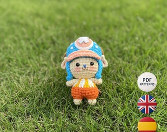 Crochet Pattern - Digital Pattern - Pirate Reindeer Doctor, Kawaii Amigurumi with Hat | Crochet PDF | ESP-ENG