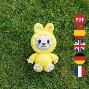 Crochet Pattern - Digital Pattern - Labubu En Crochet | PDF format | Esp - Eng - Ger - Fra
