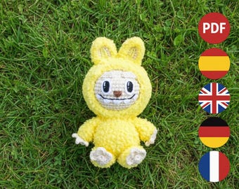Crochet Pattern - Digital Pattern - Labubu En Crochet | PDF format | Esp - Eng - Ger - Fra