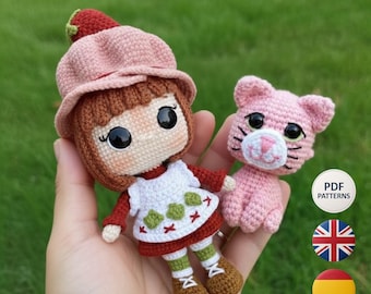 Crochet Pattern - Digital Pattern - Strawberry Shortcake and Custard Funko Pop | PDF Format | ENG - ESP